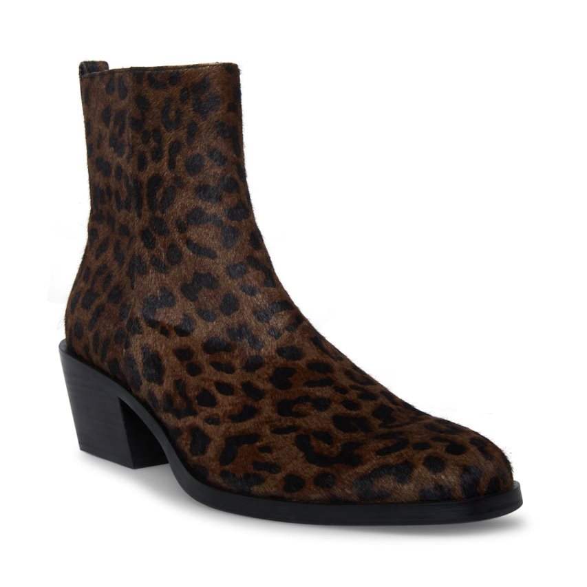 Botines Steve Madden Richie Hombre Leopardo | ES ZT4S81